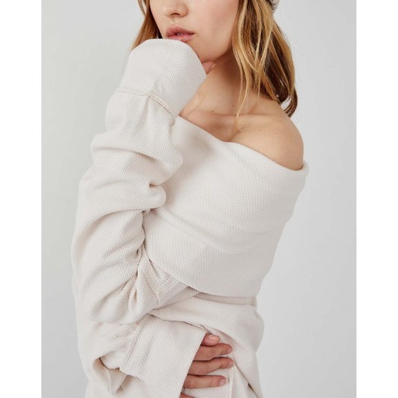 🎉LAST CHANCE🎉 FREE PEOPLE Hazy Heart Thermal / Champagne Dream - Picture 4 of 7